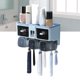 thumbnail image 5 of Toothbrush Shelf Punch Free Wall Mounted Mouthwash Cup Holder Toilet Storage Rack Blue 3 Cups, 5 of 5
