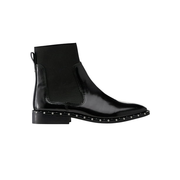 studded patent boots