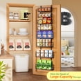 thumbnail image 3 of Over the Door Pantry Organizer 8-Tier Adjustable Baskets Hanging Spice Door Rack Narrow - Black, 3 of 5