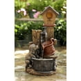 thumbnail image 2 of Birdhouse and Dog Resin Water Fountain-Natural, 2 of 2