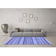 thumbnail image 3 of Ahgly Company Machine Washable Indoor Rectangle Abstract Blue Modern Area Rugs, 2' x 4', 3 of 4