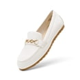 thumbnail image 1 of Mocasines Casual para Mujer DREAM PAIRS Slip-On Planos Blancos Talla 7, 1 of 9