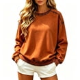 thumbnail image 3 of Hearthz Vintage Oversized Sweatshirt Women Raglan Long Sleeve Drop Shoulder Crewneck Sweatshirts Women Fall Winter Womens Pullover Sweatshirt, 3 of 8