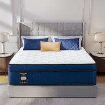 12'' King Size Hybrid Mattress, QUEEN ROSE Hybrid Firm Mattress in a Box with Gel Memory Foam, Individually Wrapped Pocket Coils Innerspring, Pressure-Relieving and Supportive, King Mattress