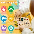 thumbnail image 6 of KiddiTouch Montessori  Busy Board,Toddler Wooden Sensory Board Educational Toy with 23 LED Lights,Toddlers Travel Toy Gifts for 1-3 Boys and Girls, 6 of 7
