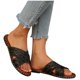thumbnail image 5 of Zapatos Casuales Versátiles Plus-Size Estilo Bohemio Cómodos Tejidos Correa de Envoltura Respirables Sandalias Planas para Primavera / Verano, 5 of 9