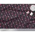 thumbnail image 2 of Soimoi Black Cotton Voile Fabric Lipstick & Nailpaint Fashion Print Fabric by Yard 42 Inch Wide, 2 of 3