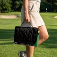 thumbnail image 3 of COEQINE Fold-and-Carry Golf Cart Seat Cover, Bag-Style Handle for Easy Carry, Universal Fit Quilted Padding, 4 Pockets, Fits for EZGO Yamaha Club Car, Jamaican Flag Palm Tree, 3 of 8
