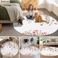 thumbnail image 5 of Valentine's Day Round Area Rug 3Ft Washable Small Circle Rugs for Kitchen Entryway, Watercolor Love Floral Leaves Spring Non-Slip Carpet Floor Mats Indoor Outdoor Carpet Runner Aesthetic Home Decor, 5 of 8