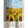 thumbnail image 3 of Turmeric Sunflowers Sheer Curtains for Living Room Bedroom Spring Floral Blue Sky Country Farm Sheer Curtains 84 Inch Long 2 Panels Set Light Filtering Curtain Window Treatments Drapes, 3 of 6