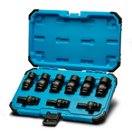 UPC: 0886352553902 | Capri Tools 1/2 in. Drive Universal Impact Socket Set  7/16-15/16 in. SAE  9-Piece
