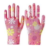 Koadzawe 1 Pairs Gardening Gloves for women, PU Garden Gloves, Ladies Yard Work Gloves, Breathable, Hot Pink,womens gardening gloves,garden gloves for women thorn proof,garden gloves