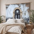 thumbnail image 3 of Puerto Rico Flag Tapestry for Bedroom Wall Hanging Tapestry, Retro Rustic Door Artwork Picture Prints Ceiling Backdrop Tapestries Poster Blanket Wall Decor for Teens Room Living Room Dorm 51" x 59", 3 of 8