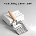 thumbnail image 3 of OAZOUF Stainless Steel Cat Litter Scoop, Heavy Duty Kitty Metal Scooper with Ergonomic Handle for Litter Box Clean, Silver, 3 of 13