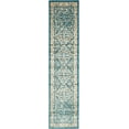 thumbnail image 1 of Unique Loom Tapis Traditionnel de Course à la Sarcelle Botanique de la Collection Oslo (3 x 13), 1 of 6