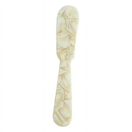 

VERMON Dessert Spoon Dessert Spoon Retro Style Smooth Edge Unique Pattern Food Grade Ergonomic Handle Decorative Acrylic Cake Ice Cream Spoon Jam Butter Cutter Tableware Home Supplies