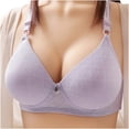 thumbnail image 2 of Full Coverage Bras for Women Xunlbb Plus Size Women's Large Soft Thin Cup Collection Accessory Breast Bra(Purple,XL) Clearance Sale, 2 of 7