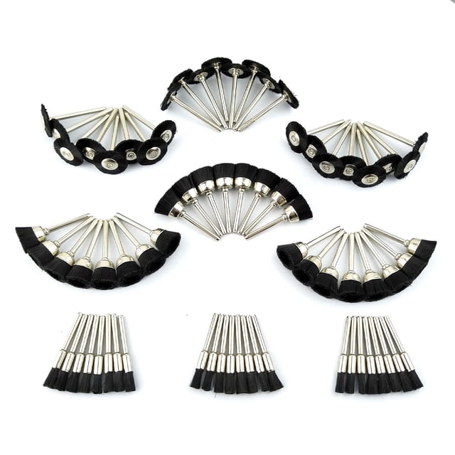 Juego de cepillos Merryland Bristle Brush Mini Nylon para Dremel, paquete de 72