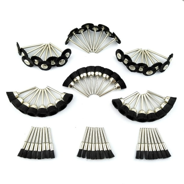 Juego de cepillos Merryland Bristle Brush Mini Nylon para Dremel, paquete de 72
