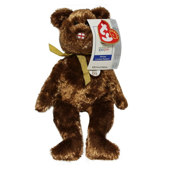 Ty Beanie Baby: Champion England FIFA World Cup Bear | Stuffed Animal | MWMT