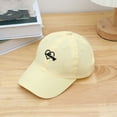 thumbnail image 3 of LIIPEE Kids Hats Casual Letter Printed Baseball Caps Boys Girls Adjustable Sun Hats Summer Breathable Ponytail Visor Lightweight Outdoor Sports Hats,Yellow,One Size, 3 of 3