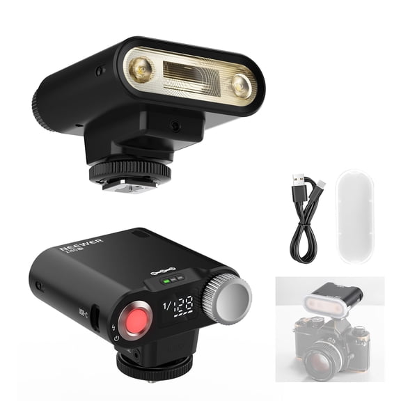 Neewer Z160 SE Flash: 20Ws GN15, 6000K, Manual 1/1-1/128 & S1/S2, 650 Flashes, for most cameras