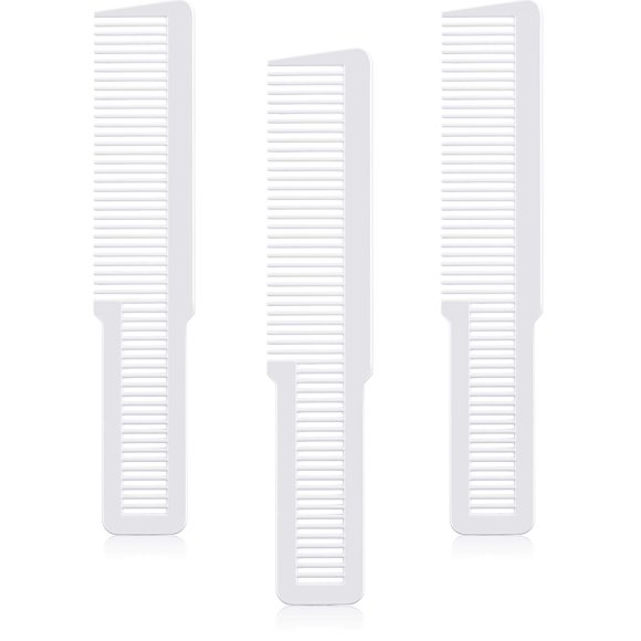 Potchen 3 piezas Clipper corte peine peinado peine barbero mezcla peinado peine resistente al calor peines de corte de pelo para barberías hogares hombres y mujeres (blanco)