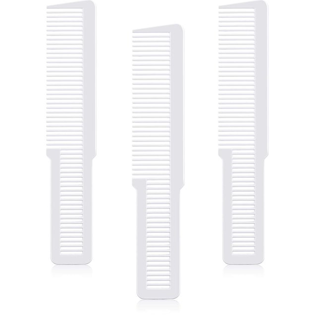 Potchen 3 piezas Clipper corte peine peinado peine barbero mezcla peinado peine resistente al calor peines de corte de pelo para barberías hogares hombres y mujeres (blanco)