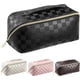 thumbnail image 1 of Makeup Bag - Large Capacity Travel Cosmetic Bag for Women, Washable Waterproof Beauty Zipper Makeup Organizer PU Leather,Black, 1 of 4