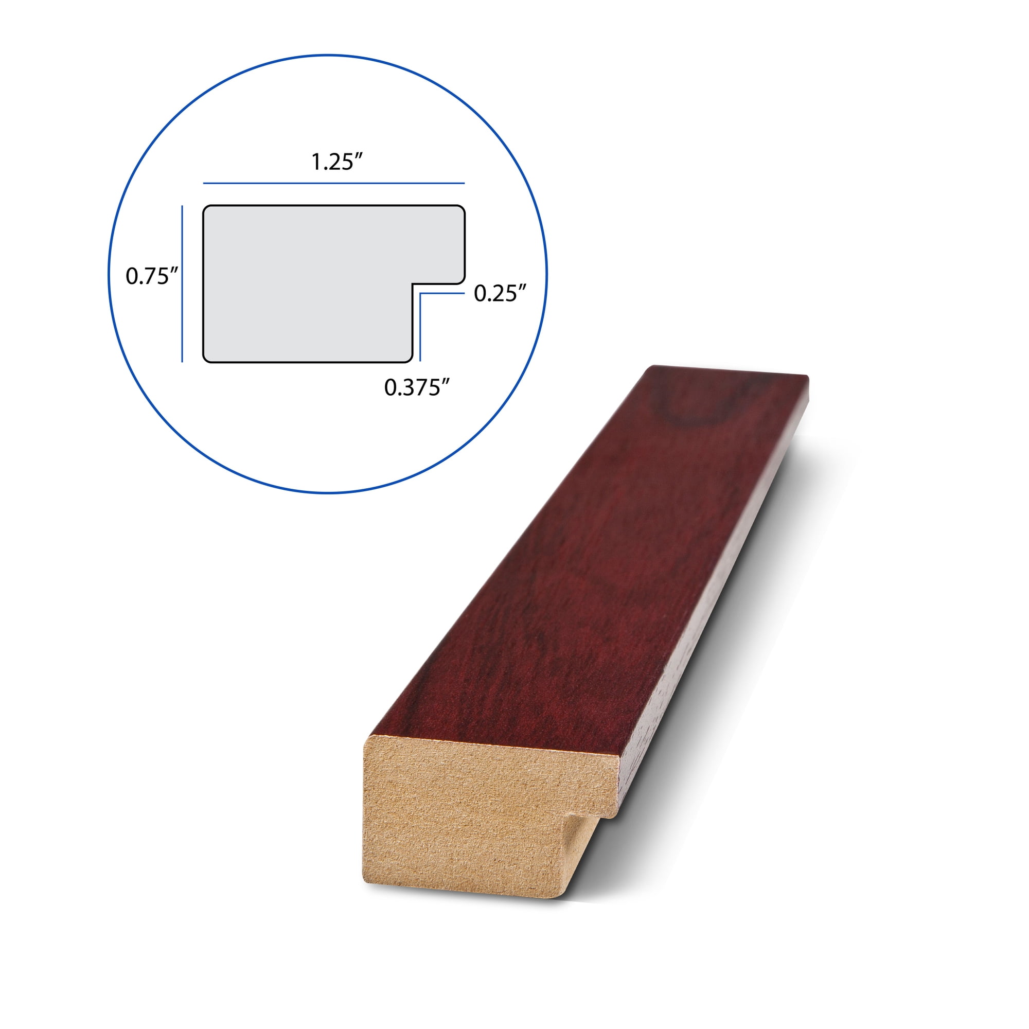ArtToFrames 16" x 22" Mahogany Picture Frame, 16x22 inch Brown MDF Poster Frame (WOM-3978),  Pack