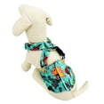 thumbnail image 3 of WASHABLE Dog Diaper for MALE Boy FLEECE Belly Band Reusable with SUSPENDER size Medium (waist: 13" - 16") DINOSAUR - Teal, 3 of 6