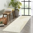 thumbnail image 2 of Tzou 2x6 Non-Shedding Washable Runner Rugs for Kitchen, Nonslip Contemporary Striped Carpet for Entryway Living Room, White/Beige, 2 of 7