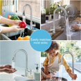 thumbnail image 5 of Kitchen Faucet - 360° Rotatable Kitchen Mixer Tap with Pull-Out Sprayer, 3 Spray Modes Stainless Steel Sink Faucet (Brushed Nickel), 5 of 5
