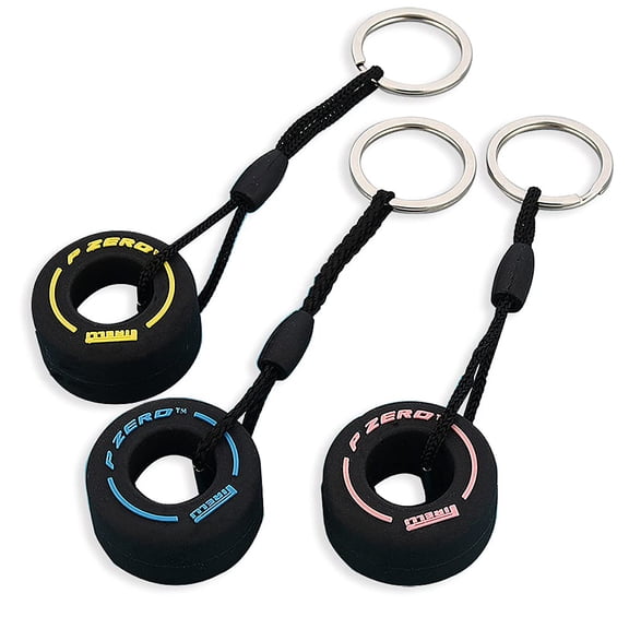 (3pcs) Racing Tire Key Chain,Wheel Tyre Auto Keychain,Mini Cute Tire Keyring,Soft Rubber,Car Part Model Keyfob