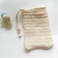 thumbnail image 4 of Bolsa de jabón de malla espumosa de algodón y lino Bolsa de jabón de baño con hebilla colgante de malla espumosa de ramio, 4 of 5