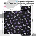 thumbnail image 5 of Butterfly and Purple Black Pattern Teens Toddler Nap Mat with Pillow, Sleeping Mat Bag for Preschool Daycare 59"x22", 5 of 6