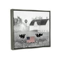 thumbnail image 3 of Stupell Americana Barn Country Cows Flag Animals & Insects Painting Gray Floater Framed Art Print Wall Art, 3 of 6