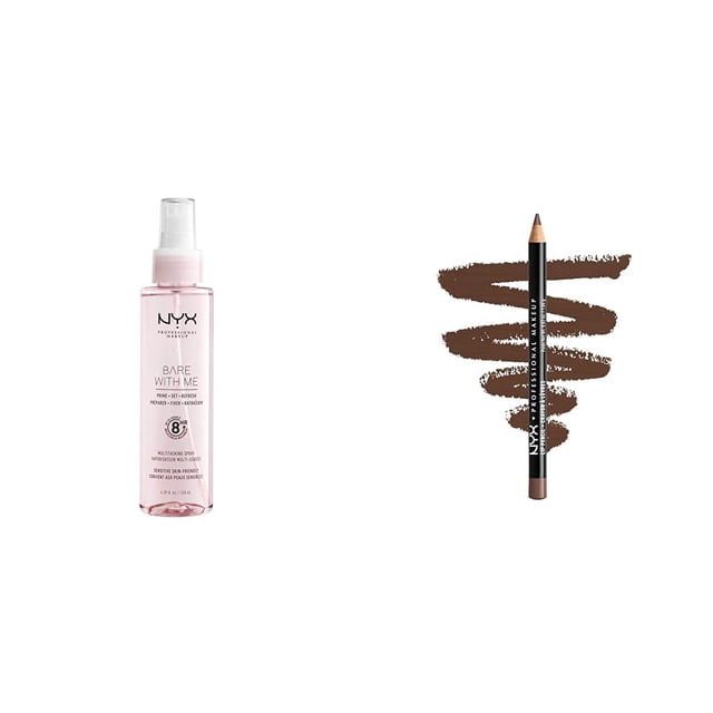 Set de maquillaje NYX Bare With Me Primer, spray fijador y lápiz labial