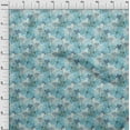 thumbnail image 4 of oneOone Cotton Flex Light Blue Fabric Abstract Line Drawing Floral Diy Clothing Quilting Fabric Print Fabric By Yard 40 Inch Wide, 4 of 6