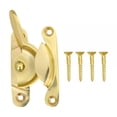 thumbnail image 3 of Renovators Supply Brass Window Sash Lock 2.5 in Lacquered Finish Heavy Duty Window Locks w/Screws, 3 of 7