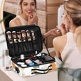 thumbnail image 7 of Large Travel Artist Makeup Bag With Adjustable Dividers &12 Brush Slots Portable Cosmetic Organizer Foxes and Bunnies, 7 of 7