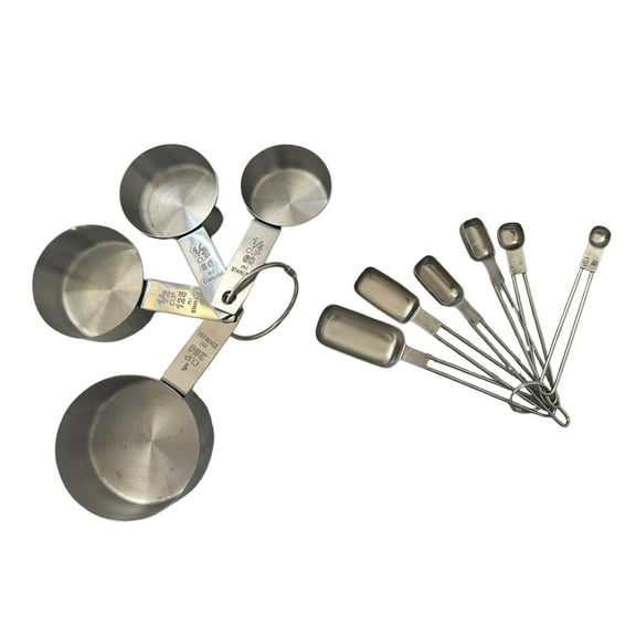 Fox Run Stainless Steel Measuring Cup and Spoon Set, 10 Different Sized Cups and Spoons