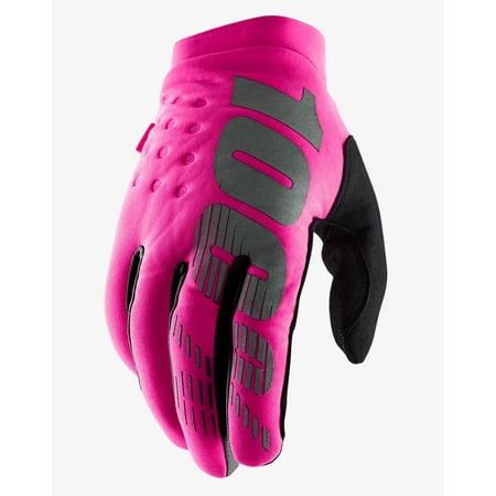 100% Brisker Women s Full Finger Gloves: Pink/Black SM