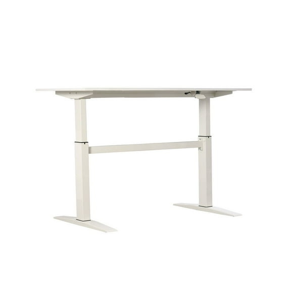 New Spec Furniture 47" Tech Desk Standing And Manual Adjustable Desk In White