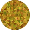 thumbnail image 1 of Ahgly Company Machine Washable Indoor Round Transitional Yellow Area Rugs, 8' Round, 1 of 7