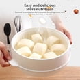 thumbnail image 2 of PP Microwave Steamer with Lid & Tray - Layered Water Storage, Multifunctional for Healthy Cooking, Vegetables, Dumplings & More, 2 of 9