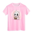 thumbnail image 4 of ZTKWD Kids Girls Cotton Crew Neck Shirt Casual Solid Plain Short Sleeve Tees Assorted Colors 90-160 Easter, 4 of 4