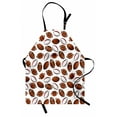 thumbnail image 1 of American Football Apron Classic Design Rugby Balls in Cartoon Style Sports Competition, Unisex Kitchen Bib Apron with Adjustable Neck for Cooking Baking Gardening, Caramel Ruby White, by Ambesonne, 1 of 3