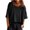 Black, variant on Sherrylily Summer Women Oversized Cropped T-Shirts Casual Short Sleeve Loose Tops