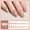 FY214-B7Q Nude Powder Retro [Jelly Glue], variant on National style court retro boho style nail art cross-border French wearable nail nail pieces 24 pieces nail patches